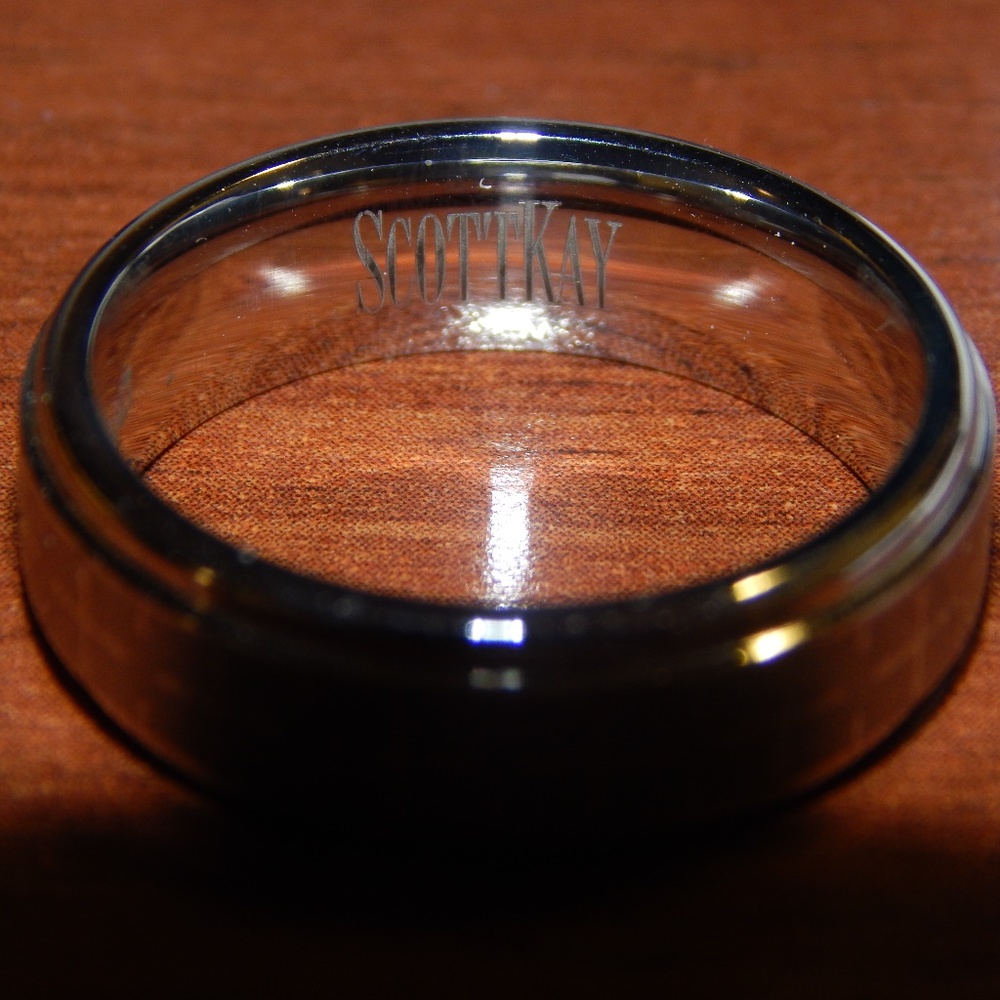 Men Scott Kay Ring Band Cobalt Collection - Picture 7 of 8